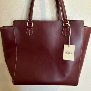 Boldrini Selleria leather shoulder bag/ Made in Italy/ Size med-lg. NWT